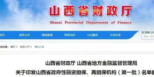 首批山西省政府性融資擔(dān)保再擔(dān)保機構(gòu)名單公布，61家機構(gòu)助力融資穩(wěn)經(jīng)濟(jì)